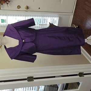Nicolette 2 piece purple jacket dress set portrait collar pearl button 12 NEW…